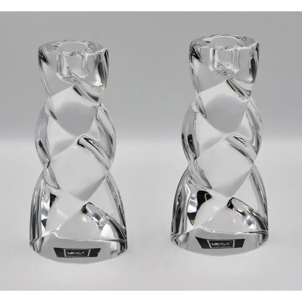 Vintage Mikasa Harlequin Twist Crystal 7